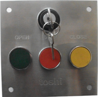 Open-Close-Stop Button with Key Switch in SS Plate